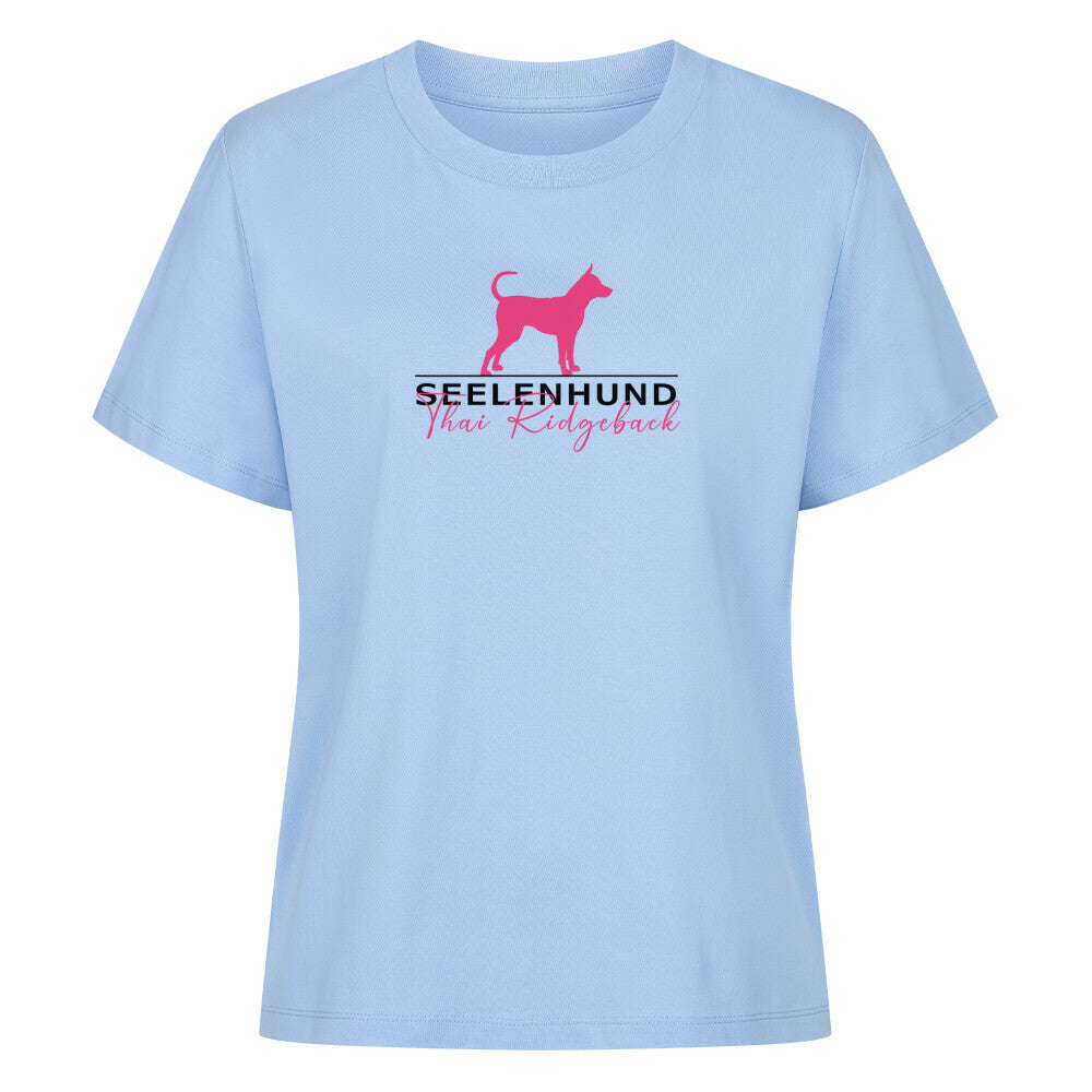 Premium Damen-Shirt "Thai Ridgeback - Seelenhund" Sky Blue – hunde-shirt.de