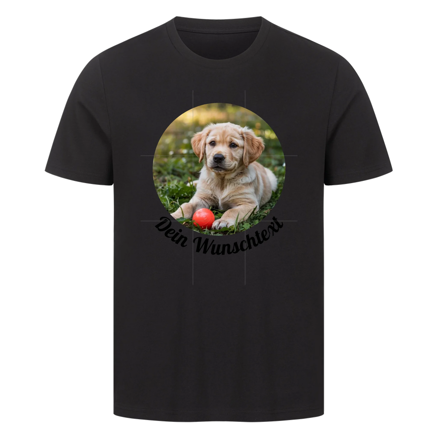 Premium Shirt personalisiert rundes Bild Schwarz – hunde-shirt.de