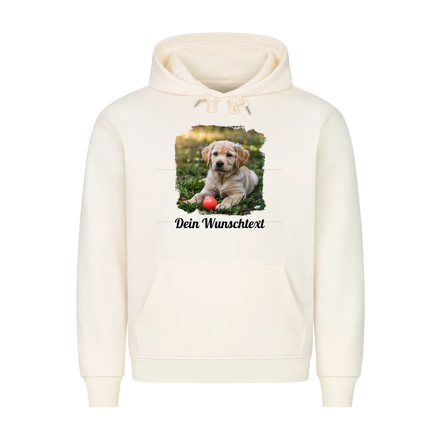 Premium Hoodie personalisierbar Beige – hunde-shirt.de
