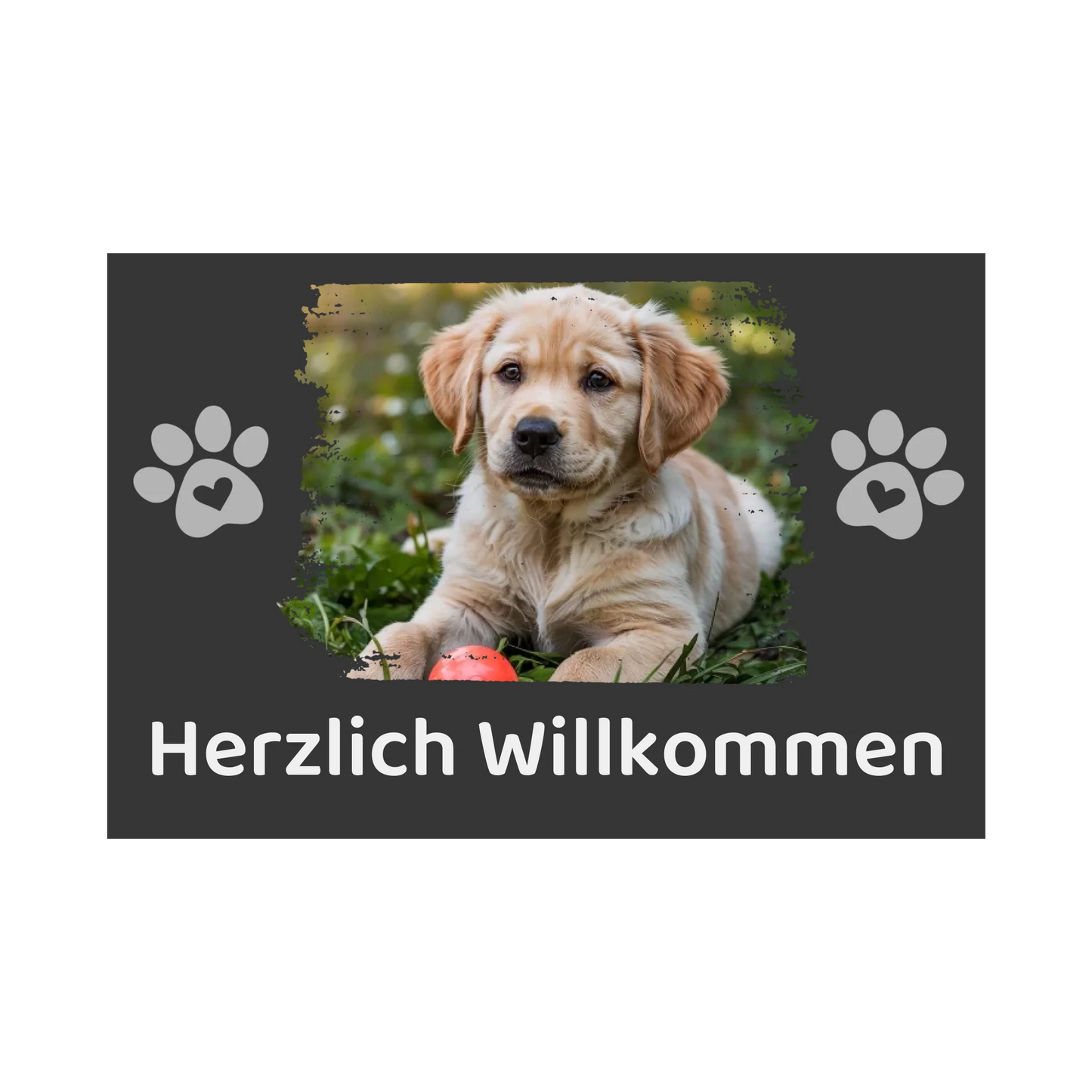 Premium Fußmatte mit Deinem Bild! Weiss – hunde-shirt.de