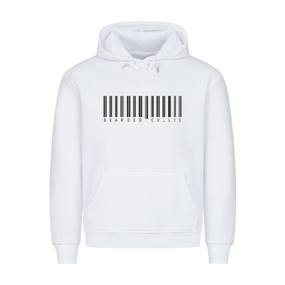 Premium Hoodie "Bearded Collie - Scan" Weiß – hunde-shirt.de