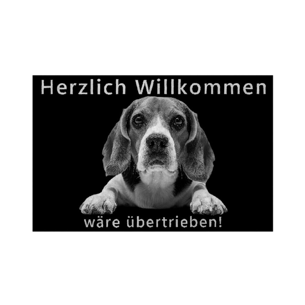 Fußmatte "Beagle - Übertrieben" – hunde-shirt.de