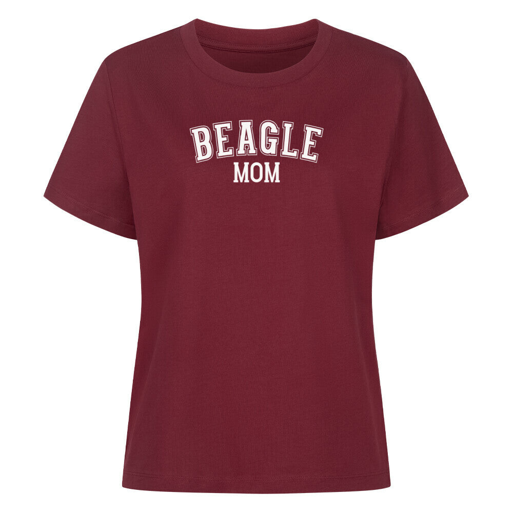 Premium Damen Shirt "Beagle - MOM" Burgunder – hunde-shirt.de