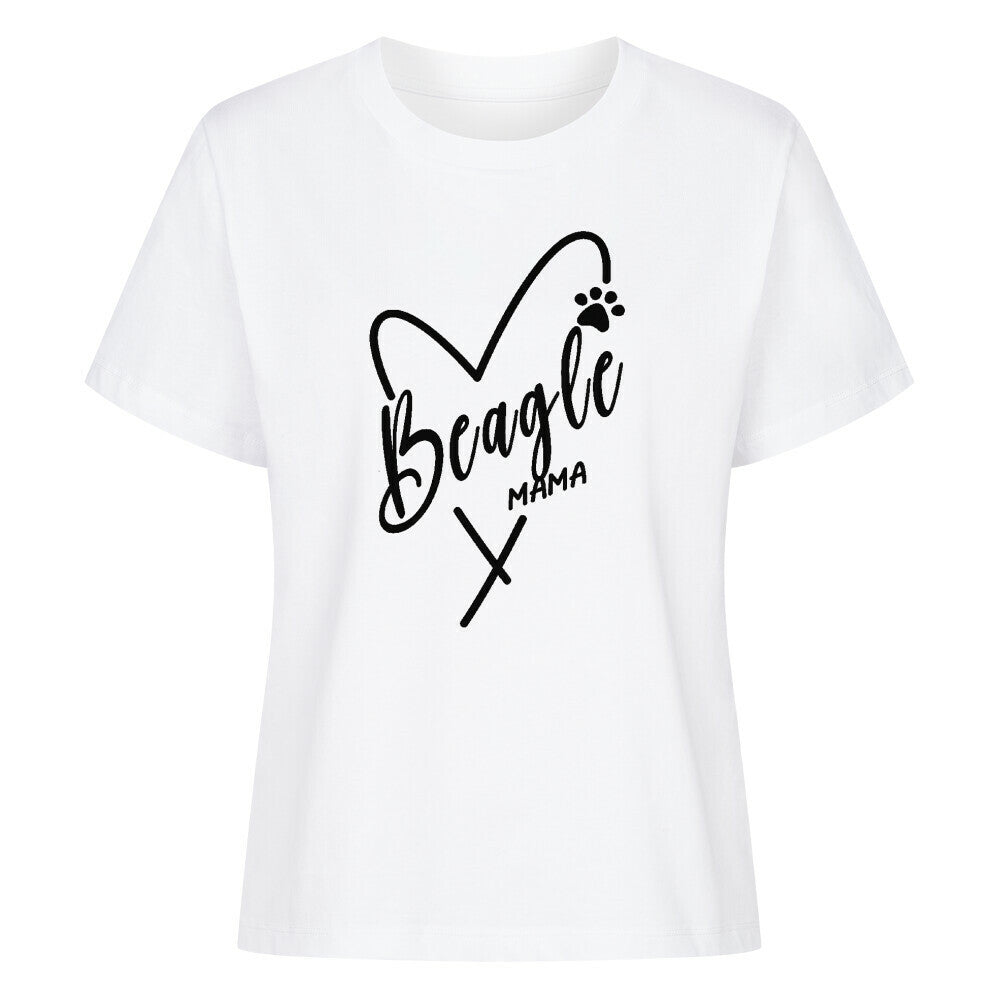 Premium Damen Shirt "Beagle - MAMA" Weiß – hunde-shirt.de