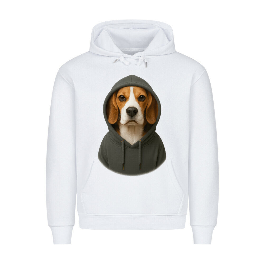 Premium Hoodie "Beagle-Hooded" Weiß – hunde-shirt.de