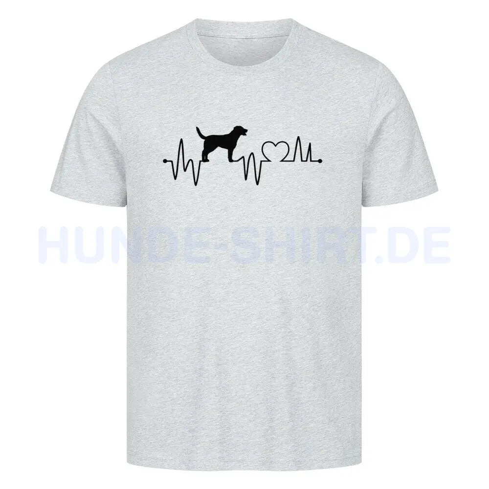 Premium T-Shirt "Großer Schweizer Sennenhund - Heartbeat" Heather Grey – hunde-shirt.de