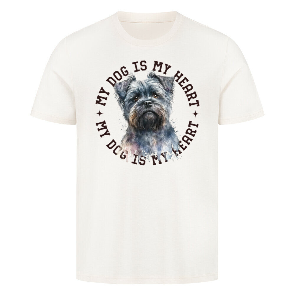 Premium T-Shirt "Affenpinscher HEART" Natural Raw – hunde-shirt.de