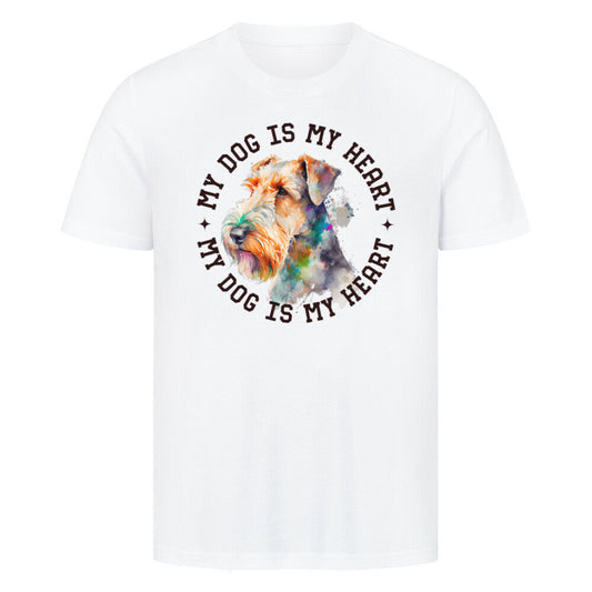 Premium T-Shirt "Airedale Terrier" Weiß – hunde-shirt.de