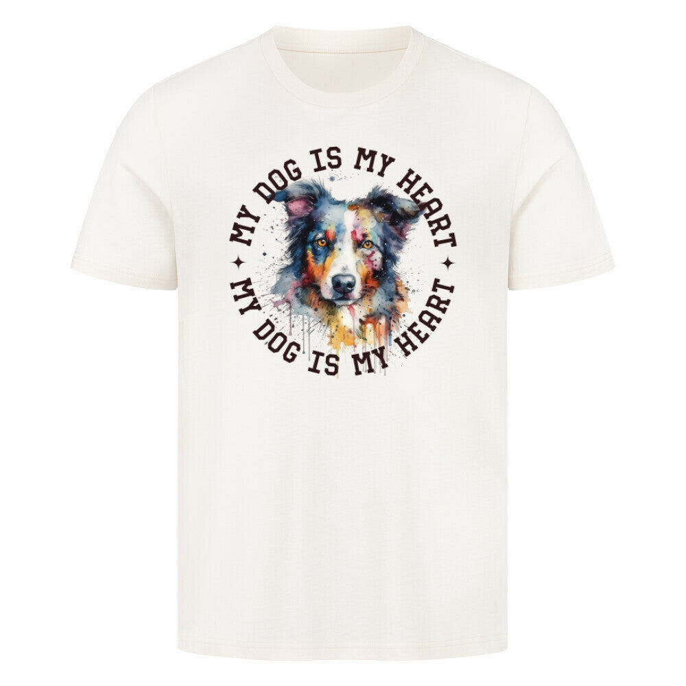 Premium T-Shirt "Australian Shepherd" Natural Raw – hunde-shirt.de