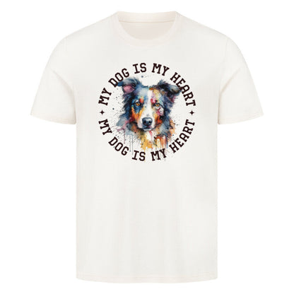 Premium T-Shirt "Australian Shepherd" Natural Raw – hunde-shirt.de