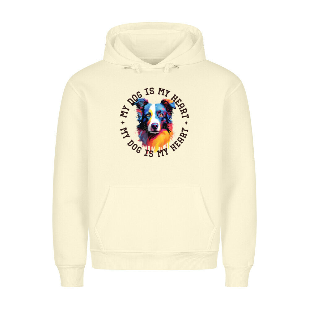 Premium Hoodie "Australian Shepherd HEART" Beige – hunde-shirt.de