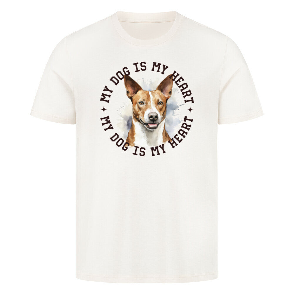 Premium T-Shirt "Basenji" Natural Raw – hunde-shirt.de