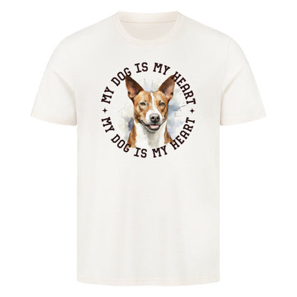 Premium T-Shirt "Basenji" Natural Raw – hunde-shirt.de