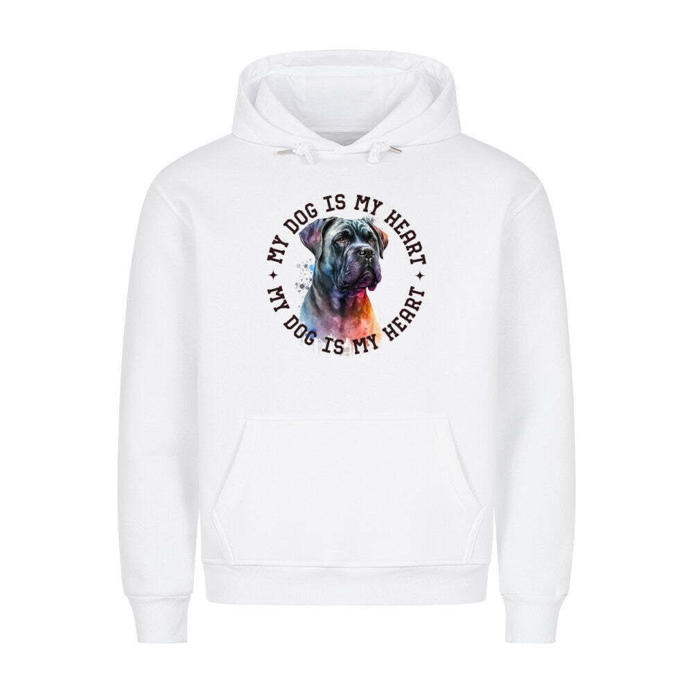 Premium Hoodie "Cane Corso HEART" Weiß – hunde-shirt.de