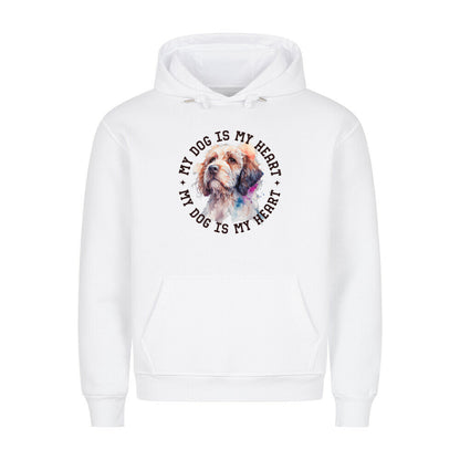 Premium Hoodie "Cockapoo HEART" Weiß – hunde-shirt.de