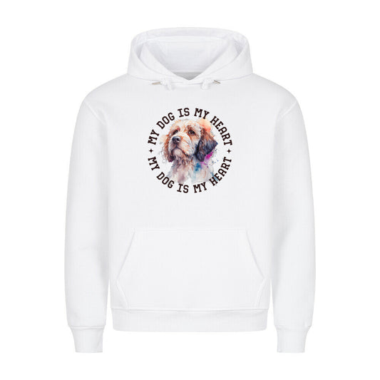 Premium Hoodie "Cockapoo HEART" Weiß – hunde-shirt.de