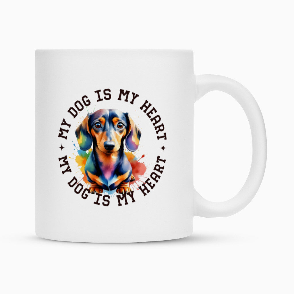 Tasse "Dackel" Weiß – hunde-shirt.de