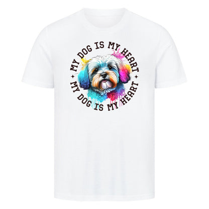 Premium T-Shirt Havaneser HEART" Weiß – hunde-shirt.de