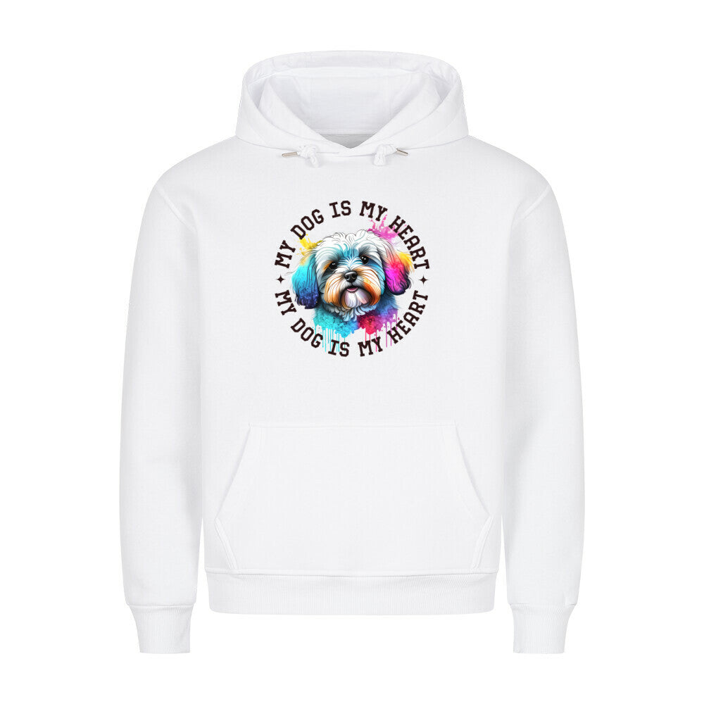 Premium Hoodie "Havaneser HEART" Weiß – hunde-shirt.de