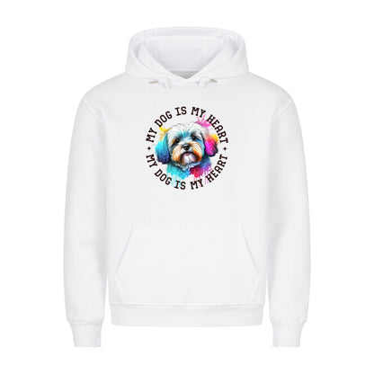 Premium Hoodie "Havaneser HEART" Weiß – hunde-shirt.de