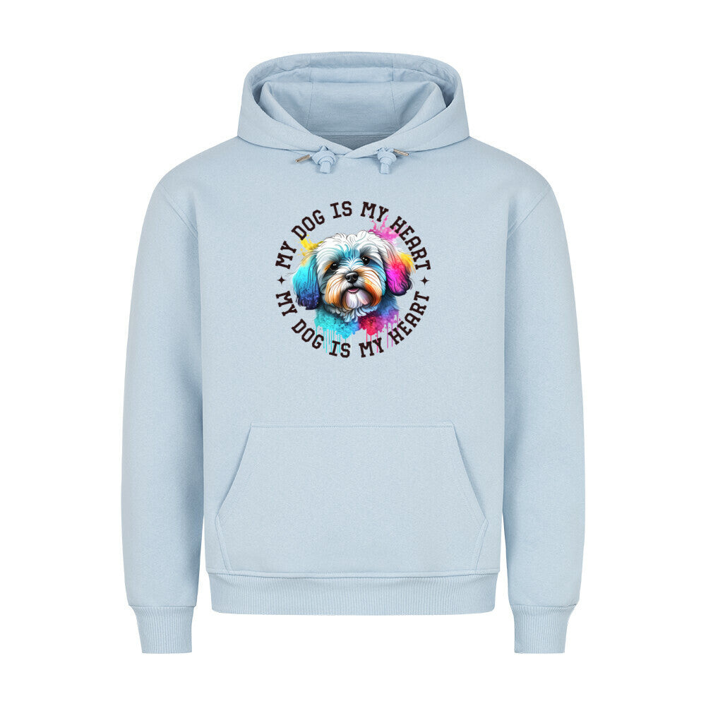 Premium Hoodie "Havaneser HEART" Babyblau – hunde-shirt.de