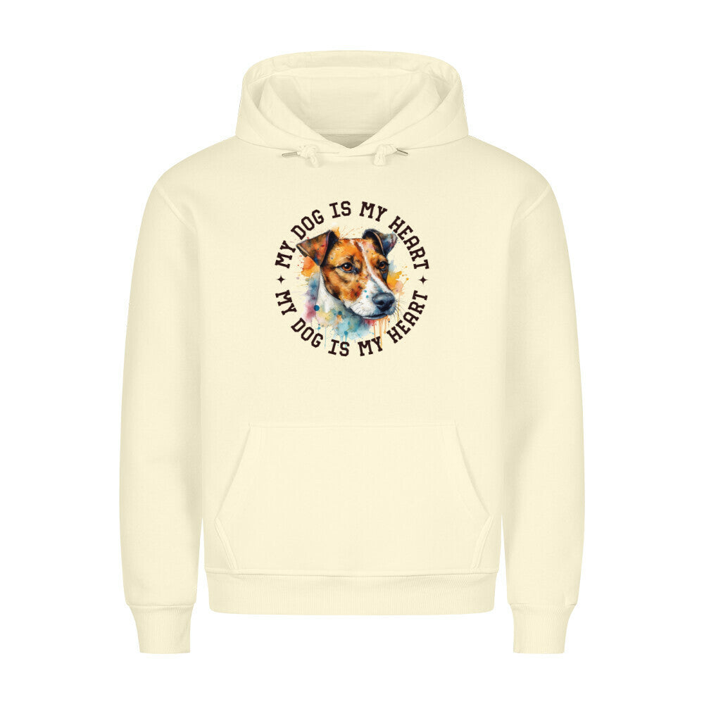 Premium Hoodie "Jack Russell Terrier HEART" Beige – hunde-shirt.de