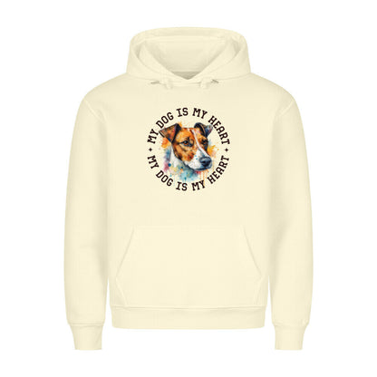Premium Hoodie "Jack Russell Terrier HEART" Beige – hunde-shirt.de