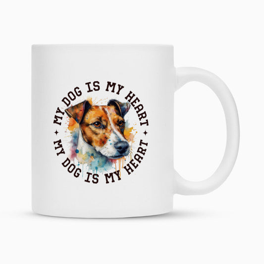 Tasse "Jack Russell Terrier HEART" Weiß – hunde-shirt.de