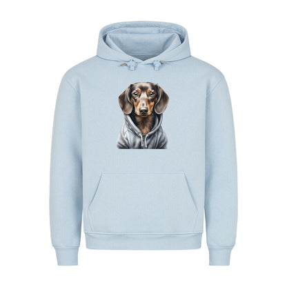 Premium Hoodie "Hooded Dackel" Babyblau – hunde-shirt.de