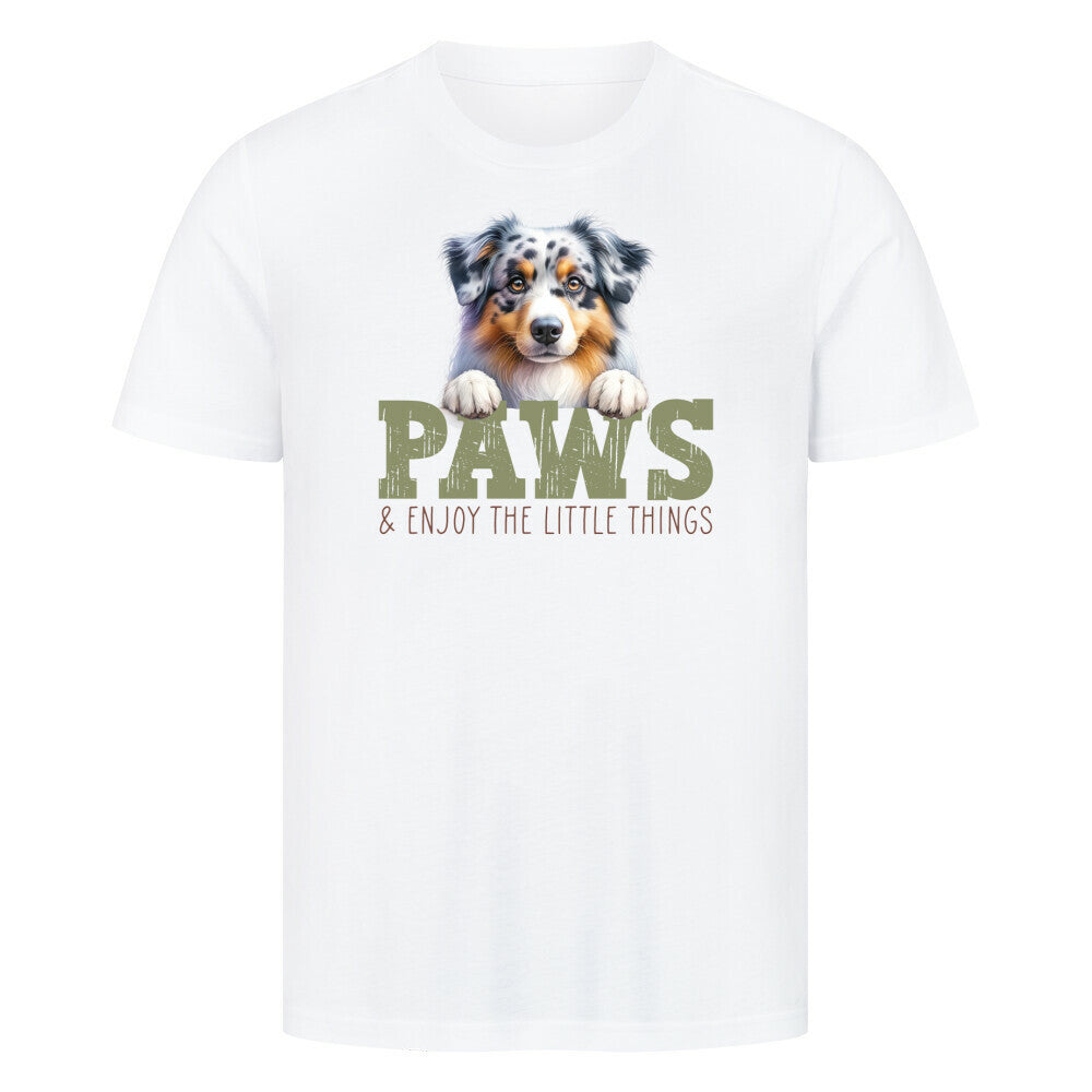 Premium T-Shirt "Australian Shepherd" Weiß – hunde-shirt.de