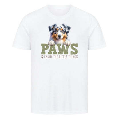 Premium T-Shirt "Australian Shepherd" Weiß – hunde-shirt.de