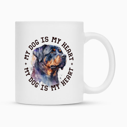 Tasse "Rottweiler HEART" Weiß – hunde-shirt.de