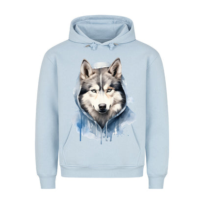 Premium Hoodie "Hooded Husky" Babyblau – hunde-shirt.de