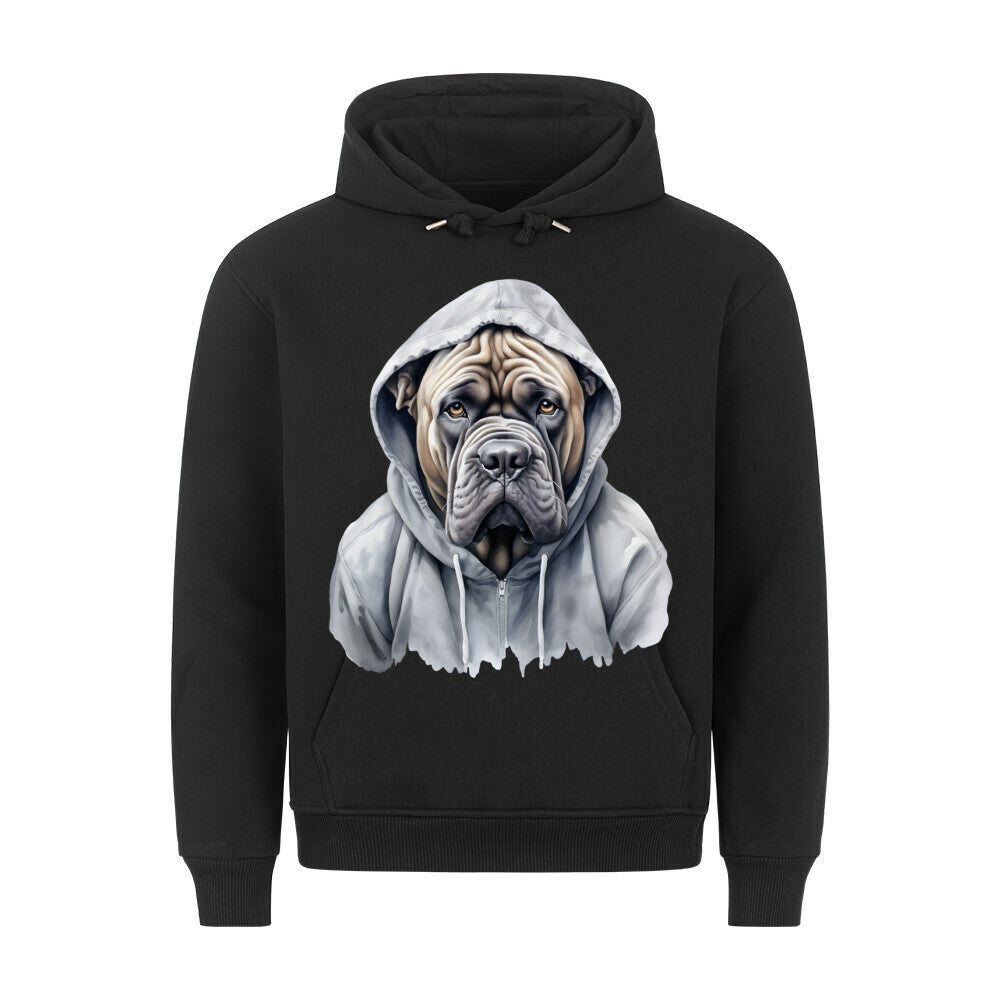 Premium Hoodie "Hooded Mastiff" Schwarz – hunde-shirt.de