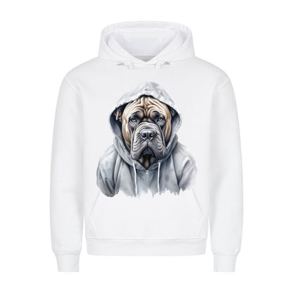 Premium Hoodie "Hooded Mastiff" Weiß – hunde-shirt.de