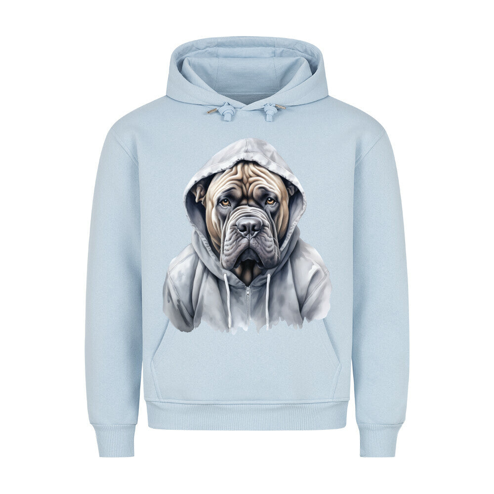 Premium Hoodie "Hooded Mastiff" Babyblau – hunde-shirt.de