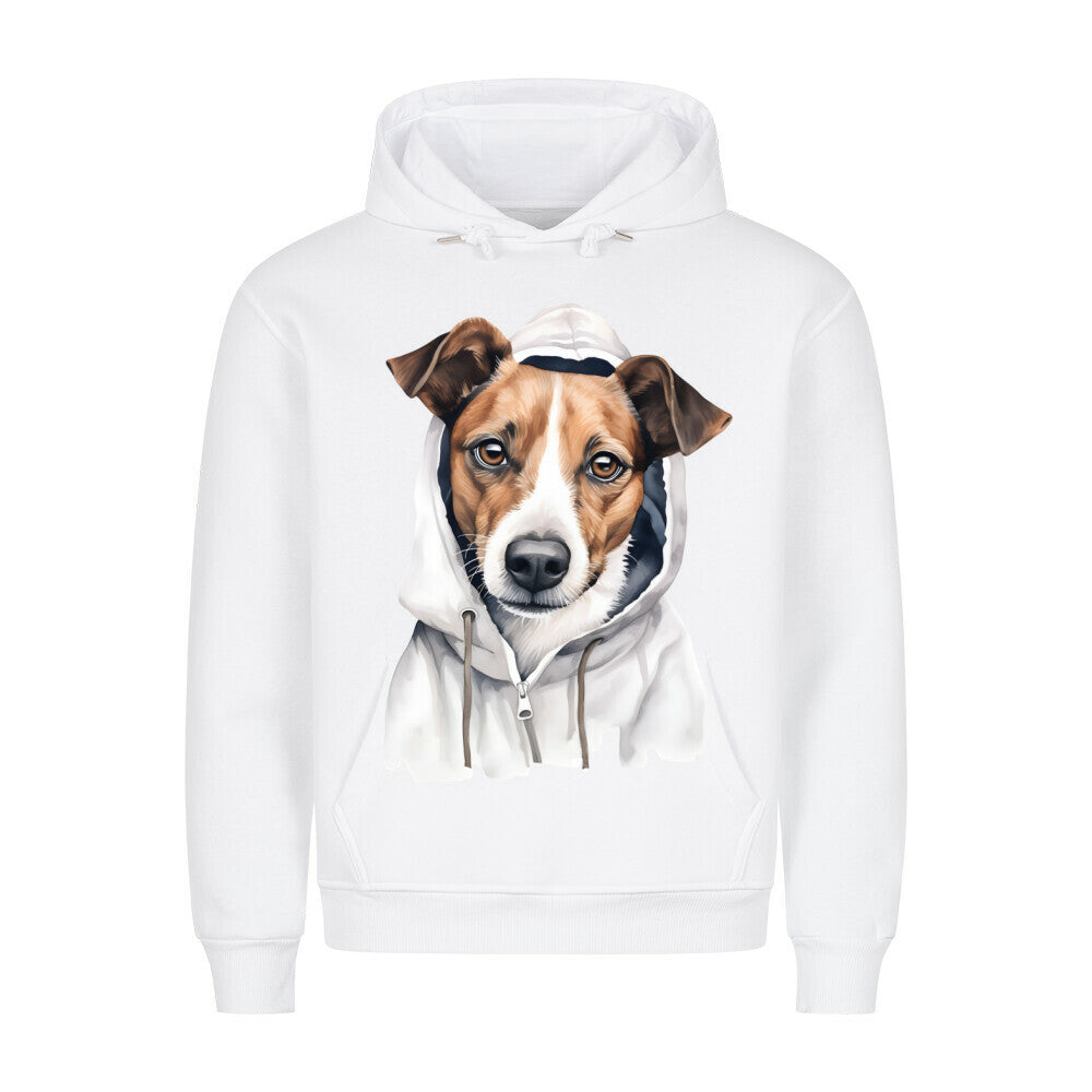 Premium Hoodie "Hooded Jack Russell Terrier" Weiß – hunde-shirt.de