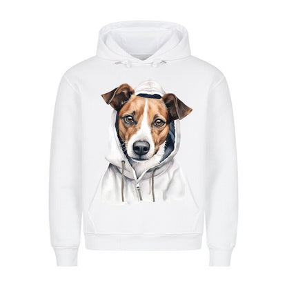 Premium Hoodie "Hooded Jack Russell Terrier" Weiß – hunde-shirt.de