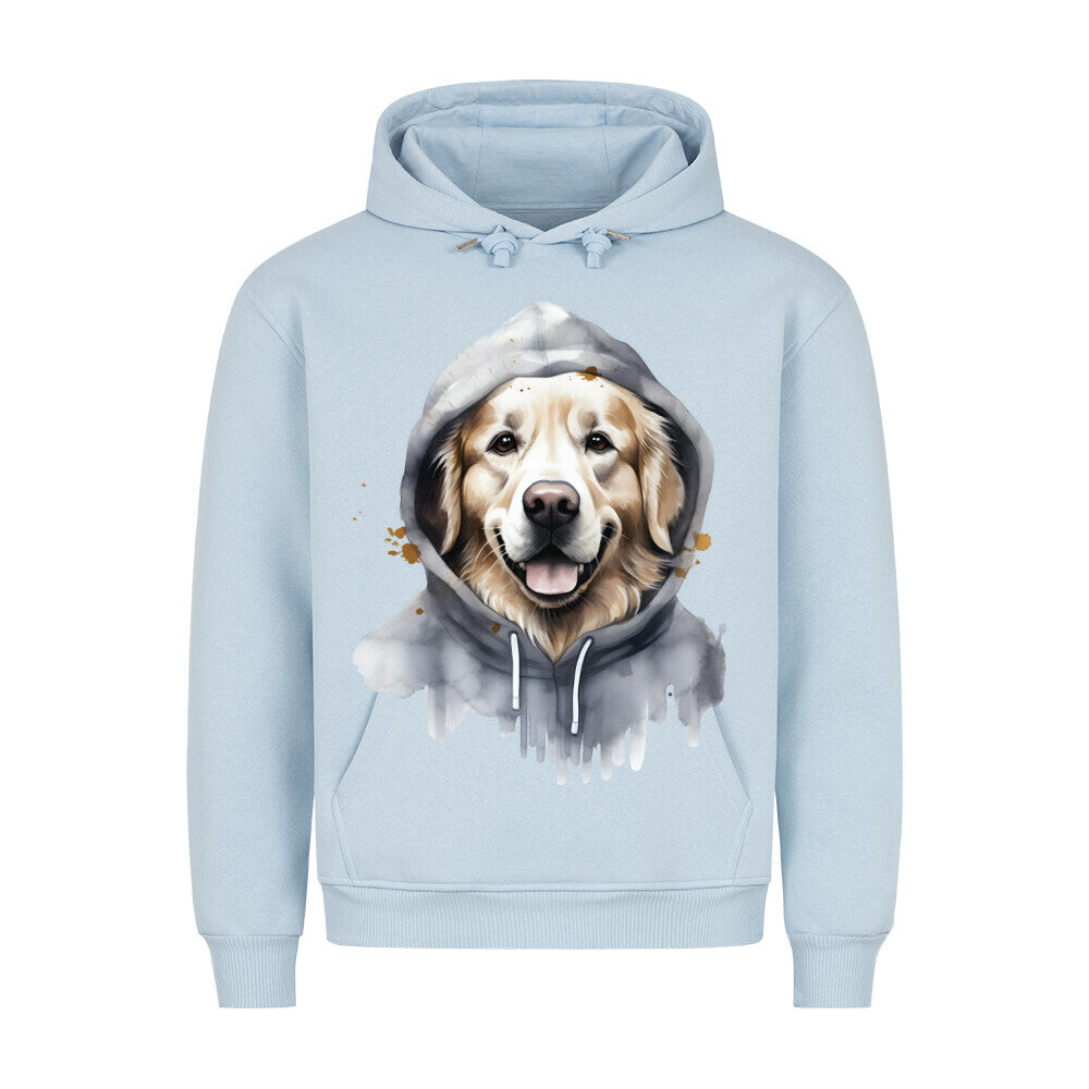 Premium Hoodie "Hooded Golden Retriever" Babyblau – hunde-shirt.de