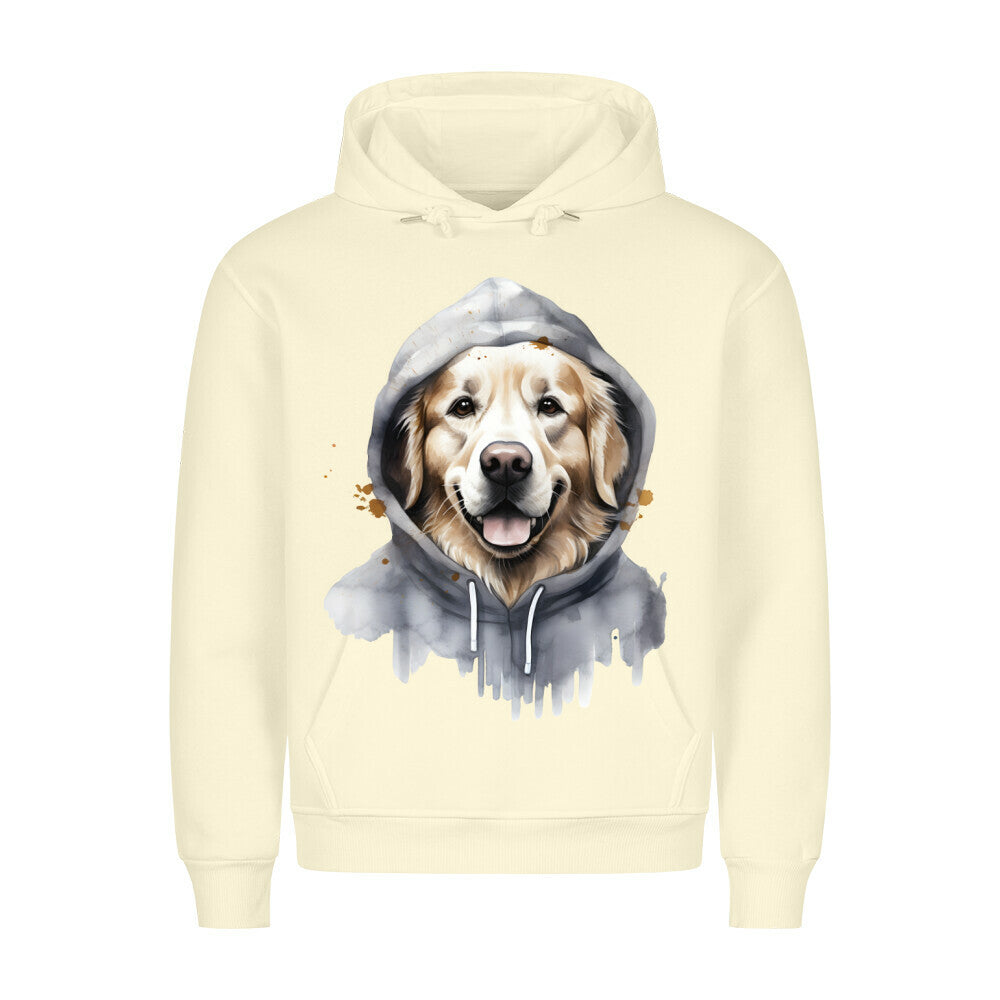 Premium Hoodie "Hooded Golden Retriever" Beige – hunde-shirt.de