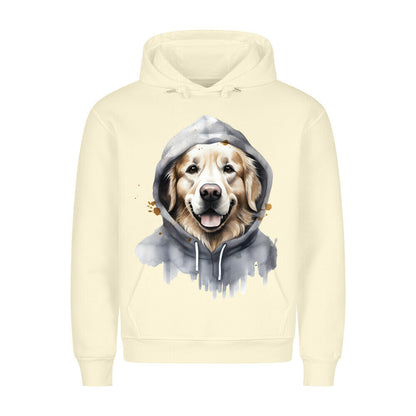Premium Hoodie "Hooded Golden Retriever" Beige – hunde-shirt.de