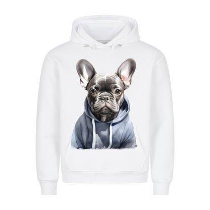 Premium Hoodie "Hooded Französische Bulldogge" Weiß – hunde-shirt.de