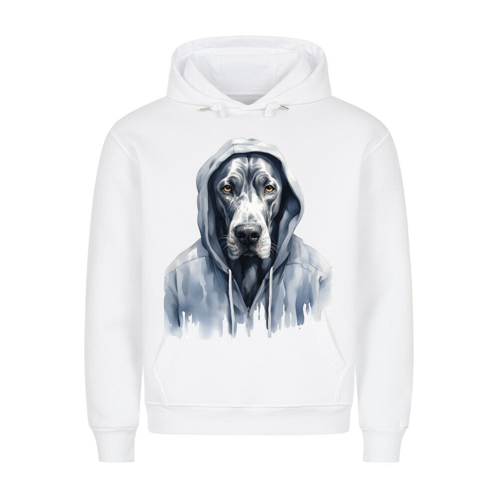 Premium Hoodie "Hooded Dogge" Weiß – hunde-shirt.de