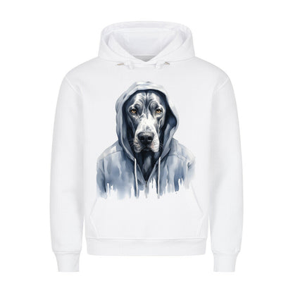 Premium Hoodie "Hooded Dogge" Weiß – hunde-shirt.de