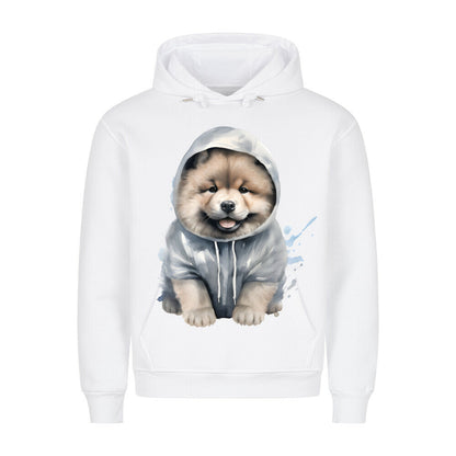 Premium Hoodie "Hooded Chow-Chow" Weiß – hunde-shirt.de