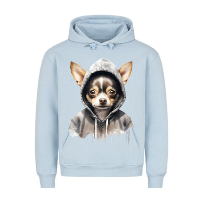 Premium Hoodie "Hooded Chihuahua" Babyblau – hunde-shirt.de