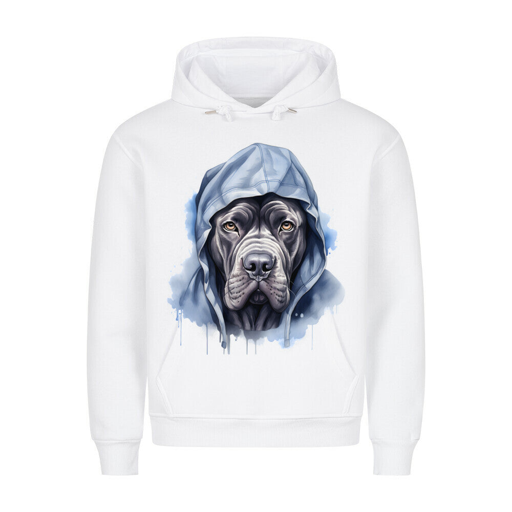 Premium Hoodie "Hooded Cane Corso" Weiß – hunde-shirt.de