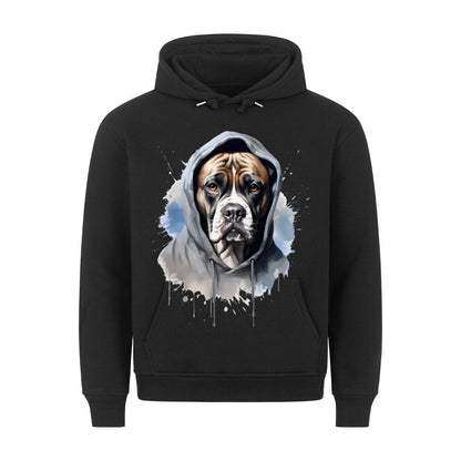 Premium Hoodie "Hooded Boxer" Schwarz – hunde-shirt.de
