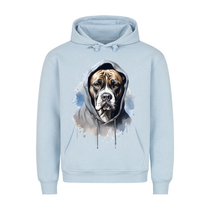 Premium Hoodie "Hooded Boxer" Babyblau – hunde-shirt.de