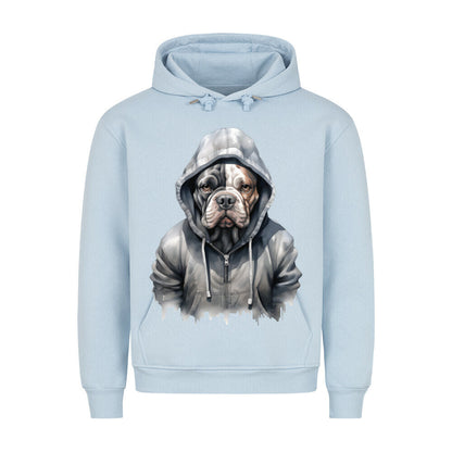 Premium Hoodie "Hooded American Bulldog" Babyblau – hunde-shirt.de